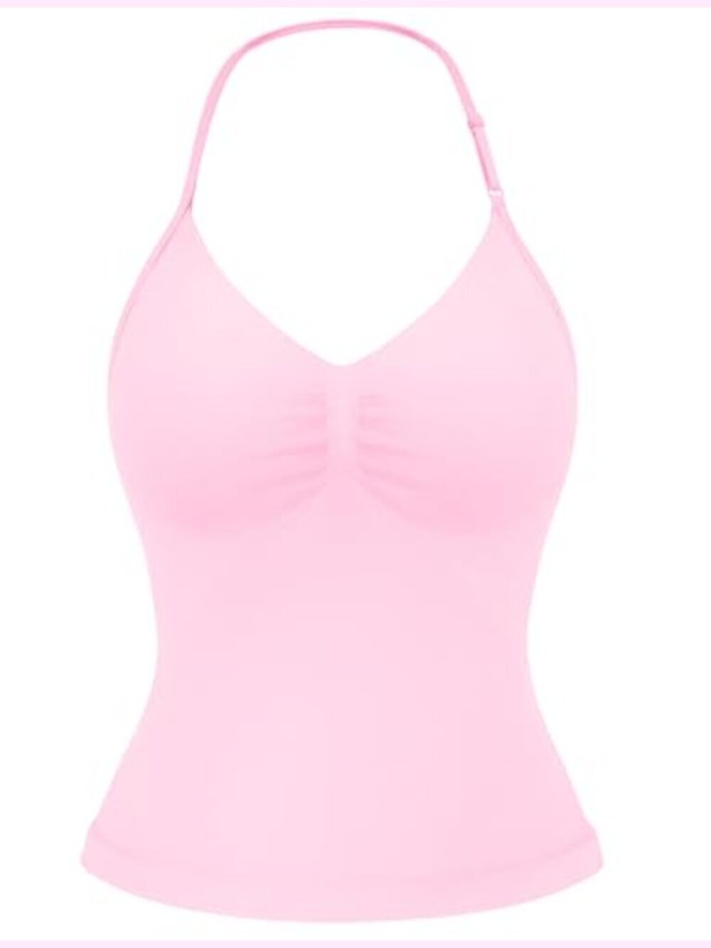 Women's Impact Longline Strappy Tank Top with Built-In Bra, Removable Pads,